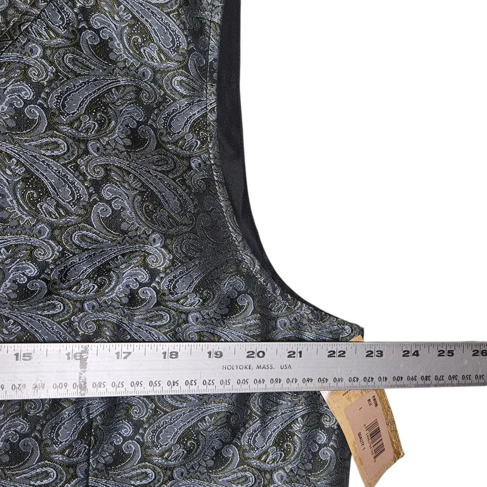 Scully‎ Vest NWT Mens L Blue Paisley Gold Western Wedding Prom Formal Party